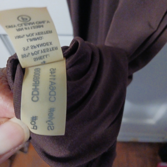 2008-10 CALVIN KLEIN Chocolate Faux Wrap Dress,  Sz 4 NWT - Picture 4 of 14